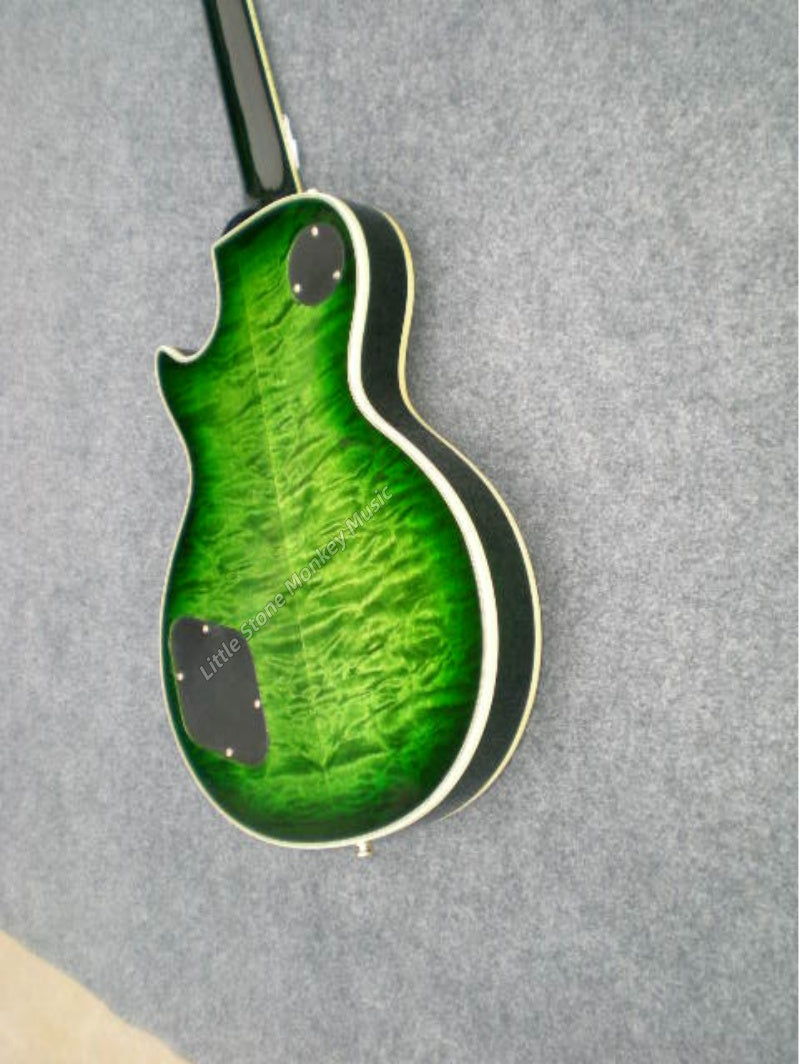 Factory Customized Electric Guitar  Custom electric guitar Custom Standard Electric Guitar Green Quilted Maple Top H-H Pickups 6 string519