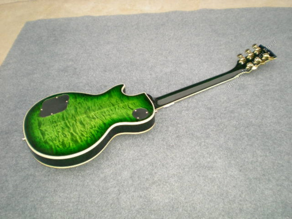 Factory Customized Electric Guitar  Custom electric guitar Custom Standard Electric Guitar Green Quilted Maple Top H-H Pickups 6 string519