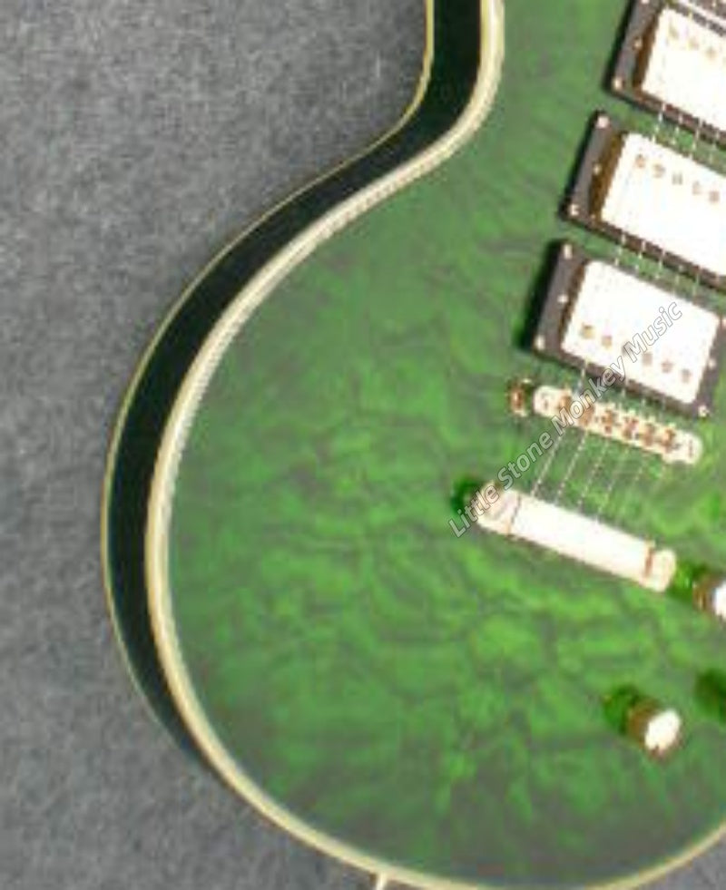 Factory Customized Electric Guitar  Custom electric guitar Custom Standard Electric Guitar Green Quilted Maple Top H-H Pickups 6 string520