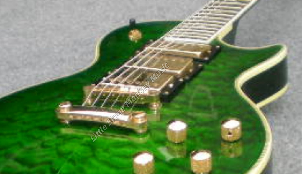 Factory Customized Electric Guitar  Custom electric guitar Custom Standard Electric Guitar Green Quilted Maple Top H-H Pickups 6 string520