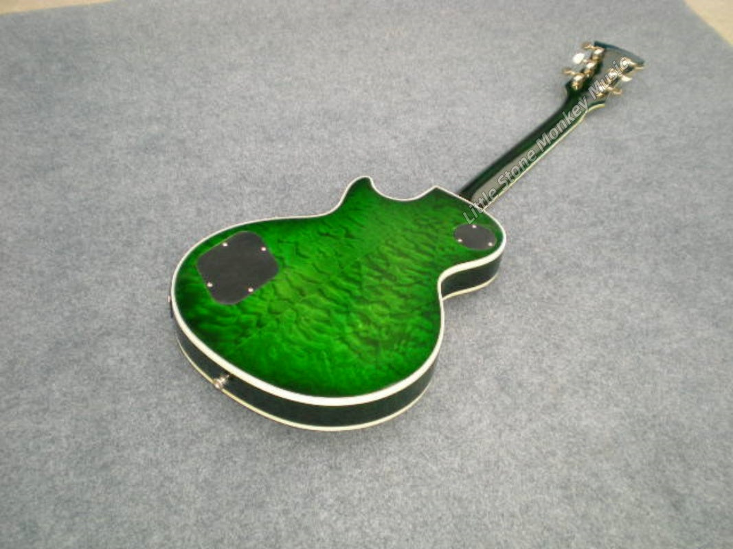 Factory Customized Electric Guitar  Custom electric guitar Custom Standard Electric Guitar Green Quilted Maple Top H-H Pickups 6 string520