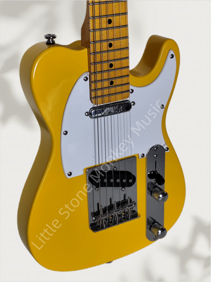Yellow  Color  Electric Guitar TL British Qunicy electric guitar with right hand design, standard TL style, Cape Island orange color, timeless classic design, 6 strings.  Fen TL  Z16#