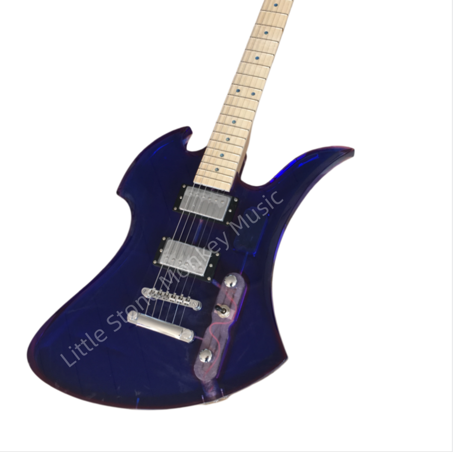 Customize Acrylic Body Purple Electric Guitar LSM119