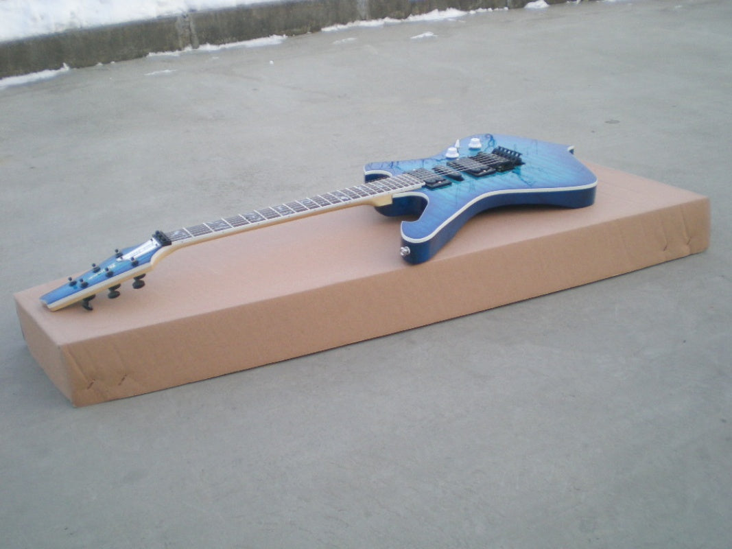 Customize Blue Electric Guitar
