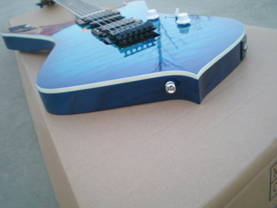 Customize Blue Electric Guitar