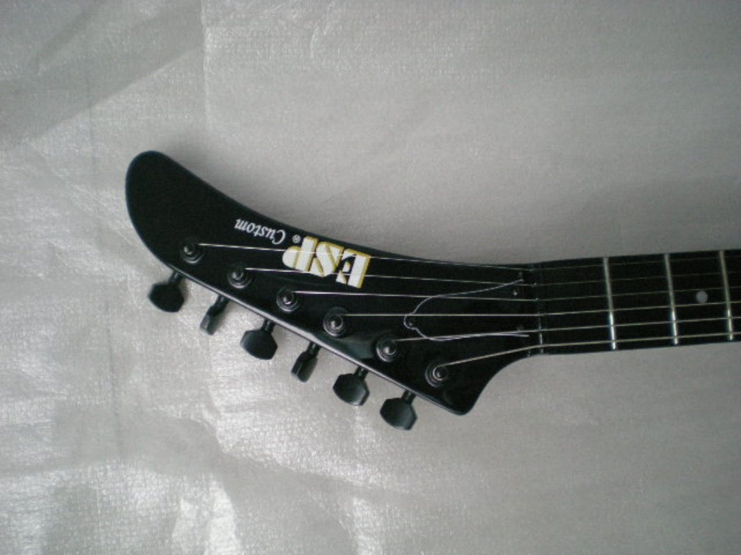Black Glossy Electric Guitar 6-String Customize  High Quality irregular Guitar
