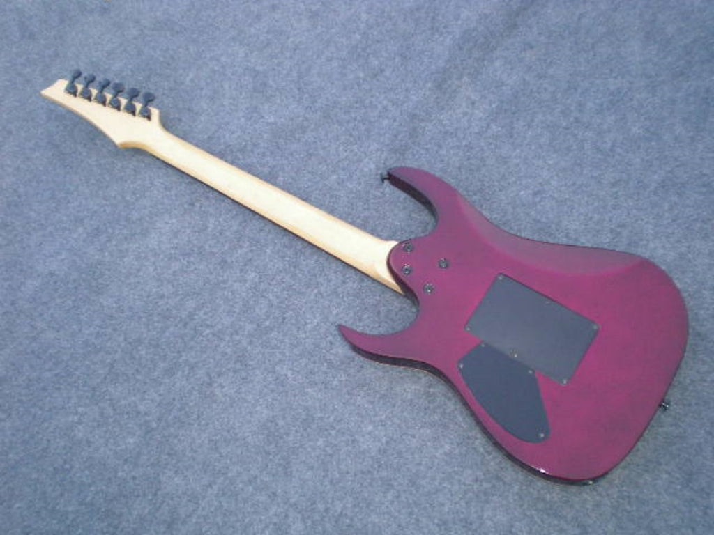 Customize Black Double Tremolo Purple Electric Guitar LSM102