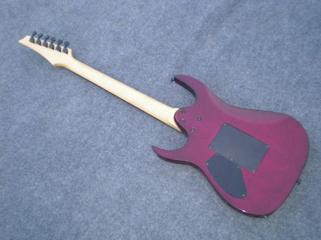 Customize Black Double Tremolo Purple Electric Guitar LSM102