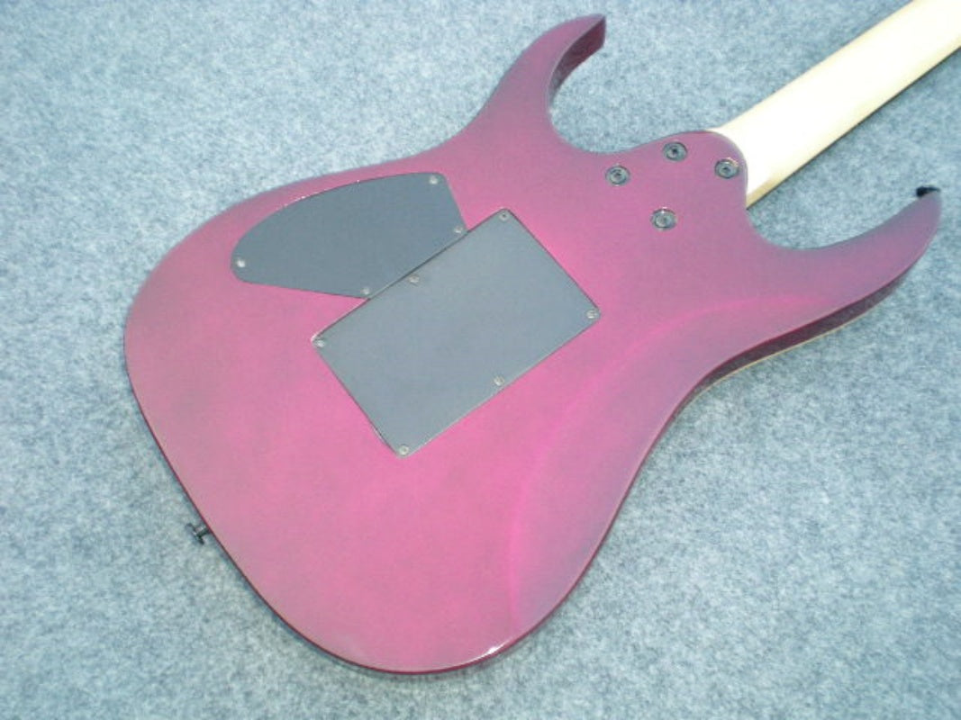 Customize Black Double Tremolo Purple Electric Guitar LSM102