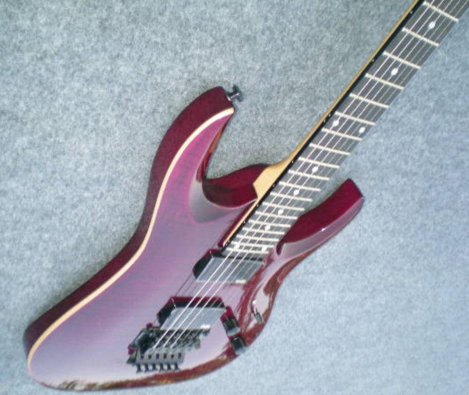 Customize Black Double Tremolo Purple Electric Guitar LSM102