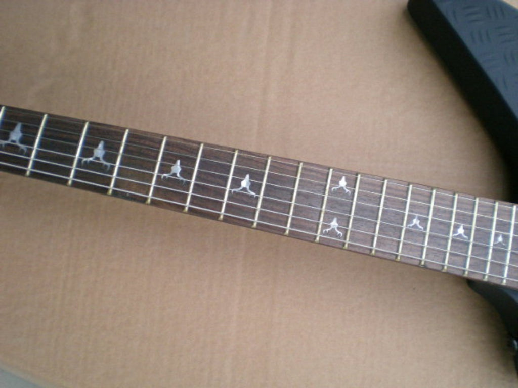 Black Electric Guitar 6-String Customize  High Quality irregular Guitar