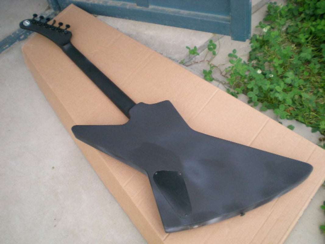 Black Electric Guitar 6-String Customize  High Quality irregular Guitar