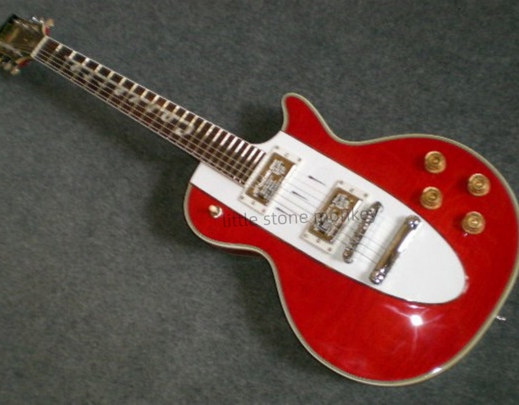 Factory Customized    Electric Guitar with Vintage Vintage yellow color Electric Guitarop386 387#