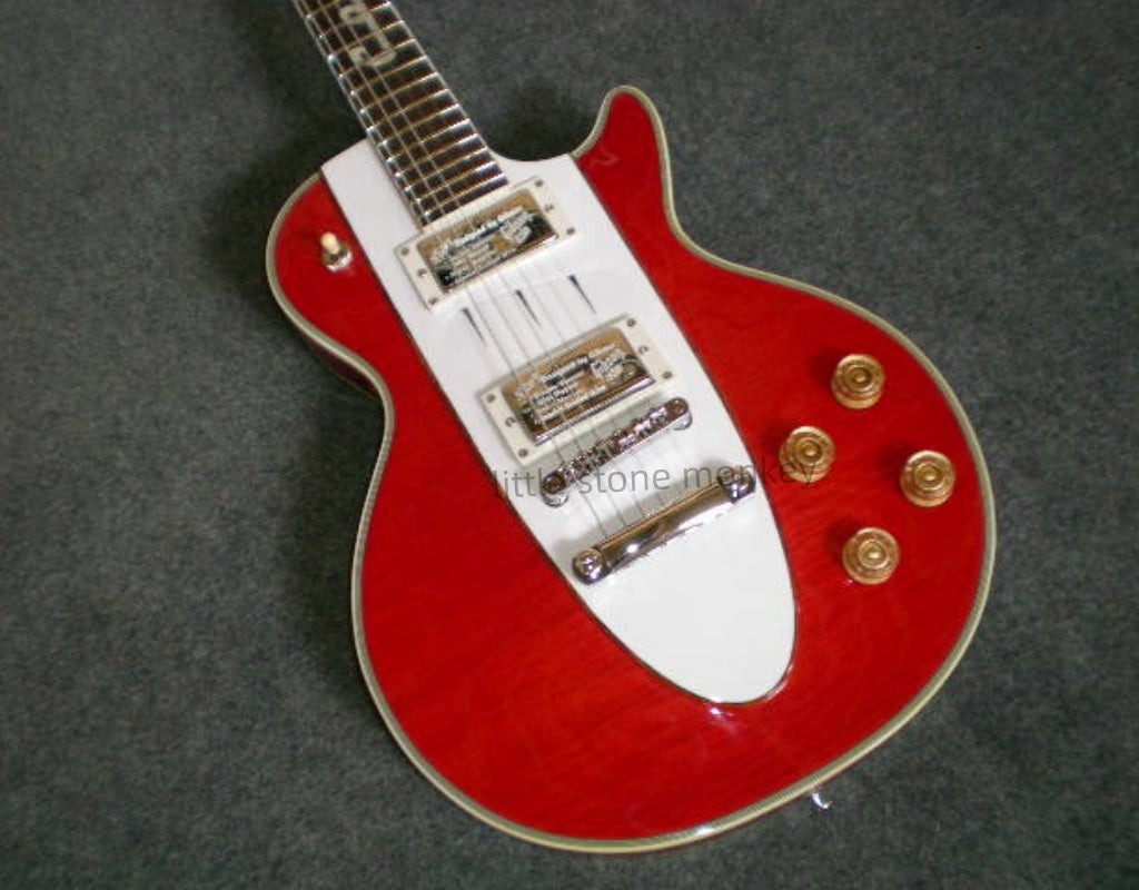 Factory Customized    Electric Guitar with Vintage Vintage yellow color Electric Guitarop386 387#