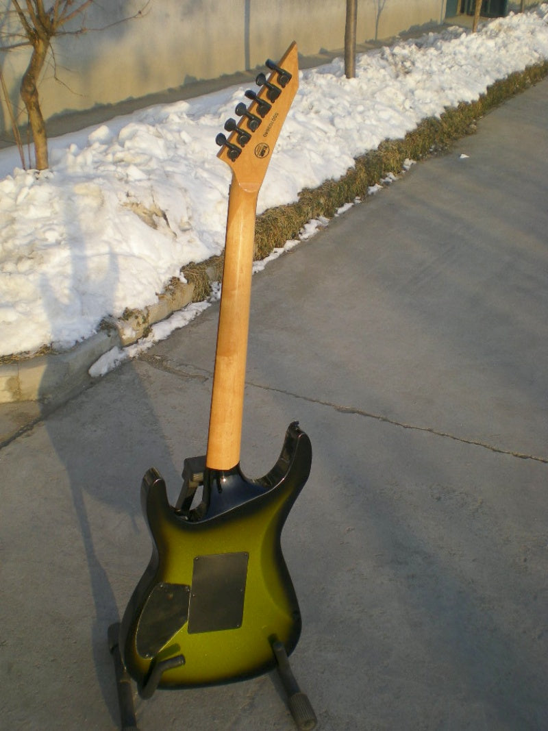 Green Body Black Border Electric Guitar