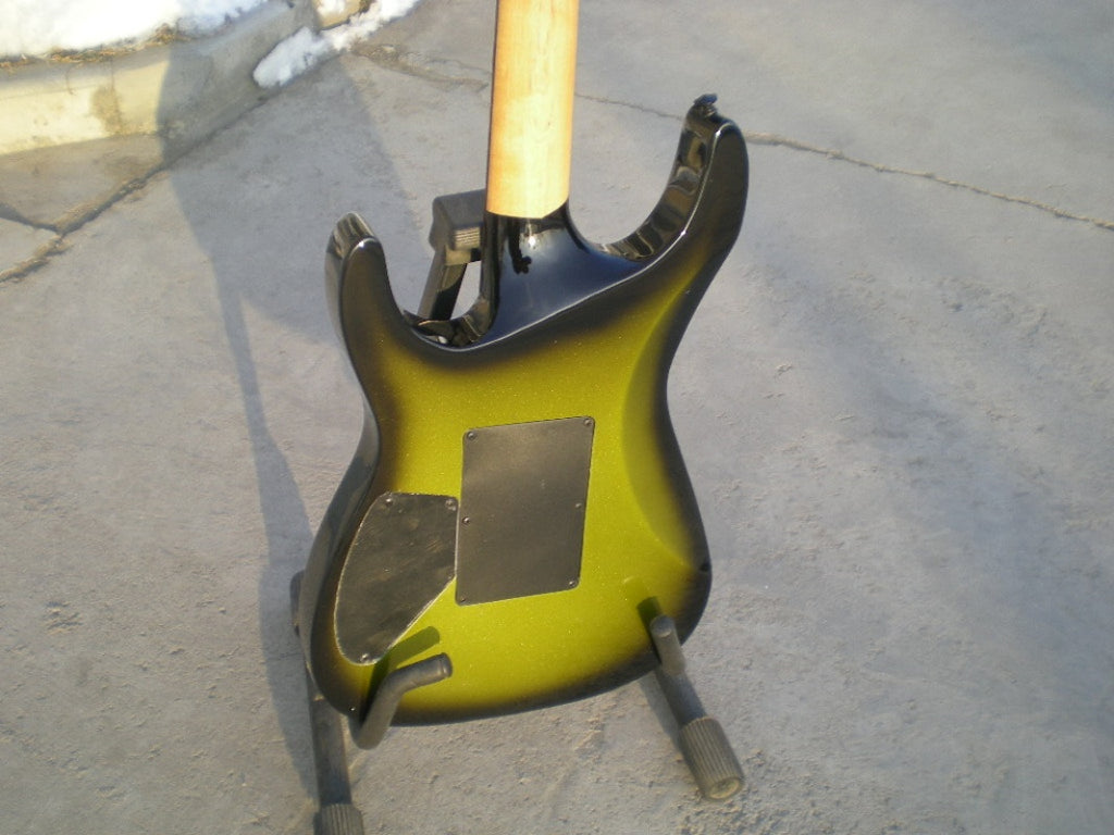 Green Body Black Border Electric Guitar