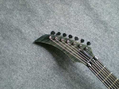 7 String RG Style Electric Guitar Transparent Grey Quilted Maple Top  Lba  RG Z38#