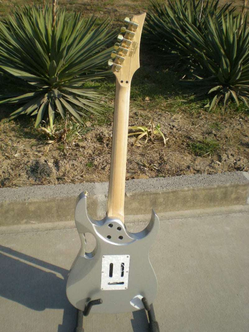 High Quality Left Hand  Grey  Color  Electric Guitar  6String  Honeycomb-shaped hollowing out  Lba  Z30#