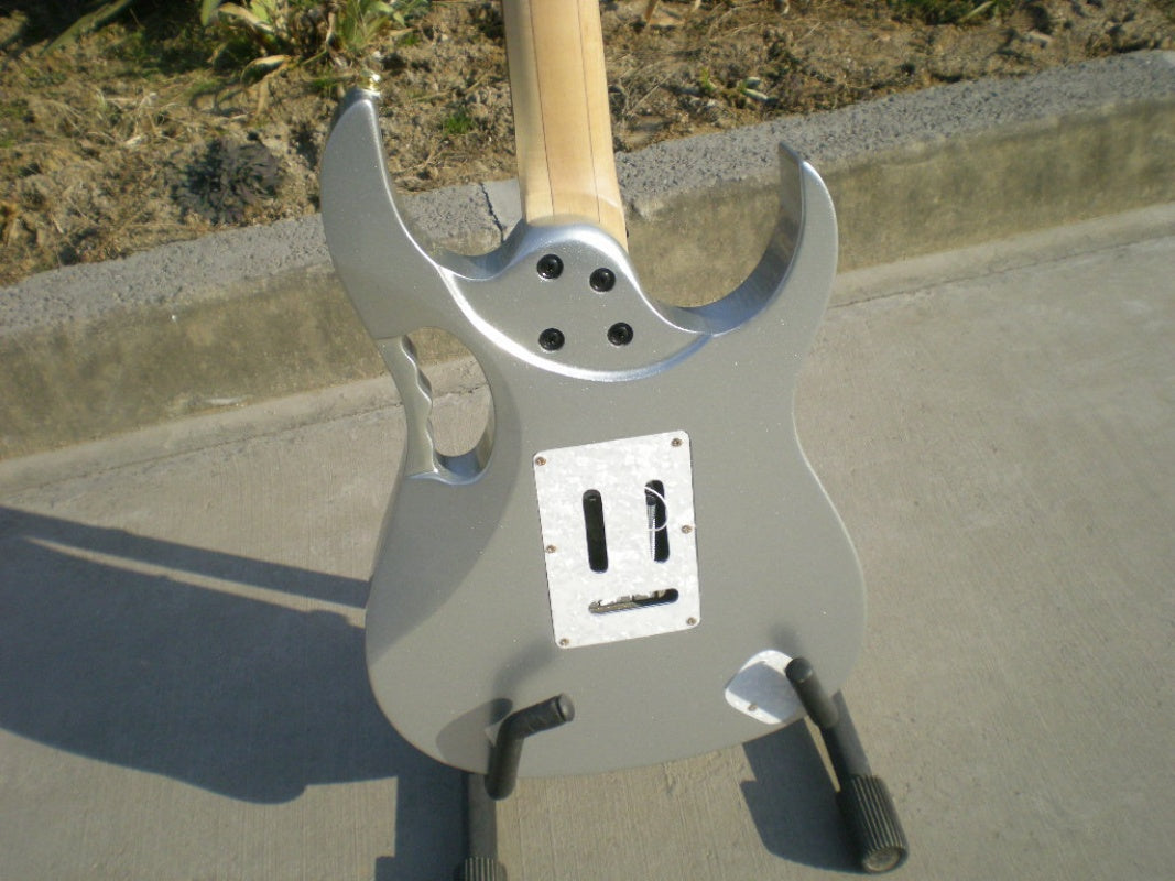 High Quality Left Hand  Grey  Color  Electric Guitar  6String  Honeycomb-shaped hollowing out  Lba  Z30#