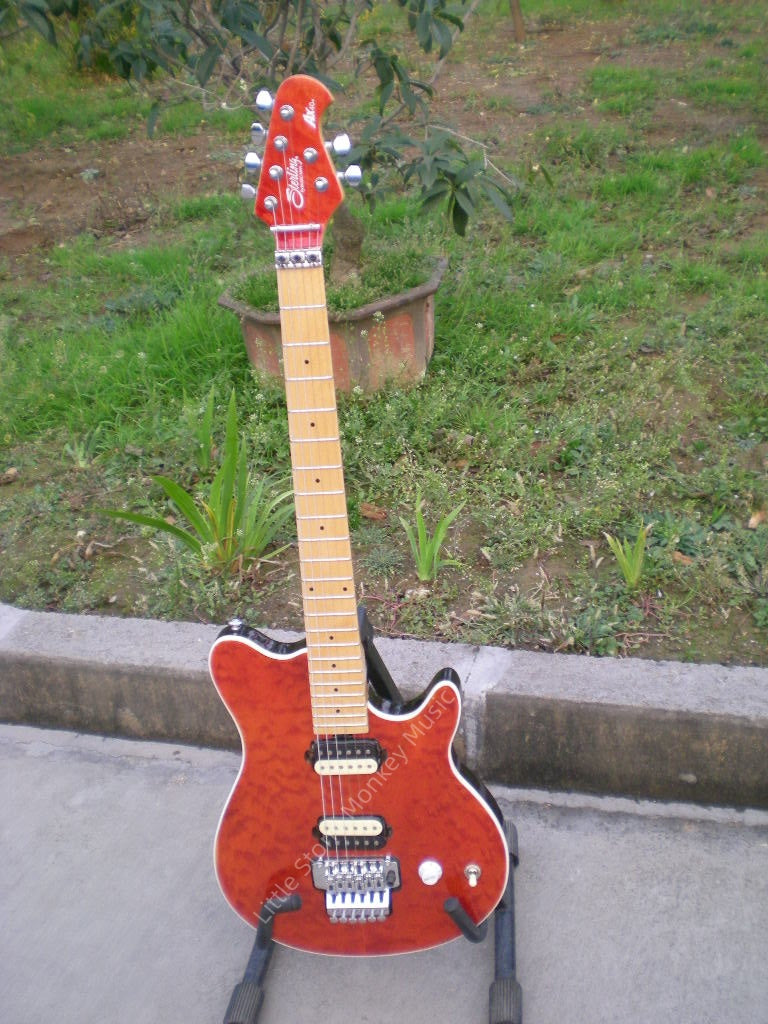 Customize Tangerine Double Tremolo Electric Guitar LSM007