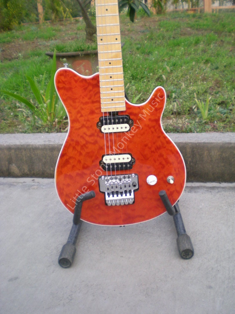 Customize Tangerine Double Tremolo Electric Guitar LSM007
