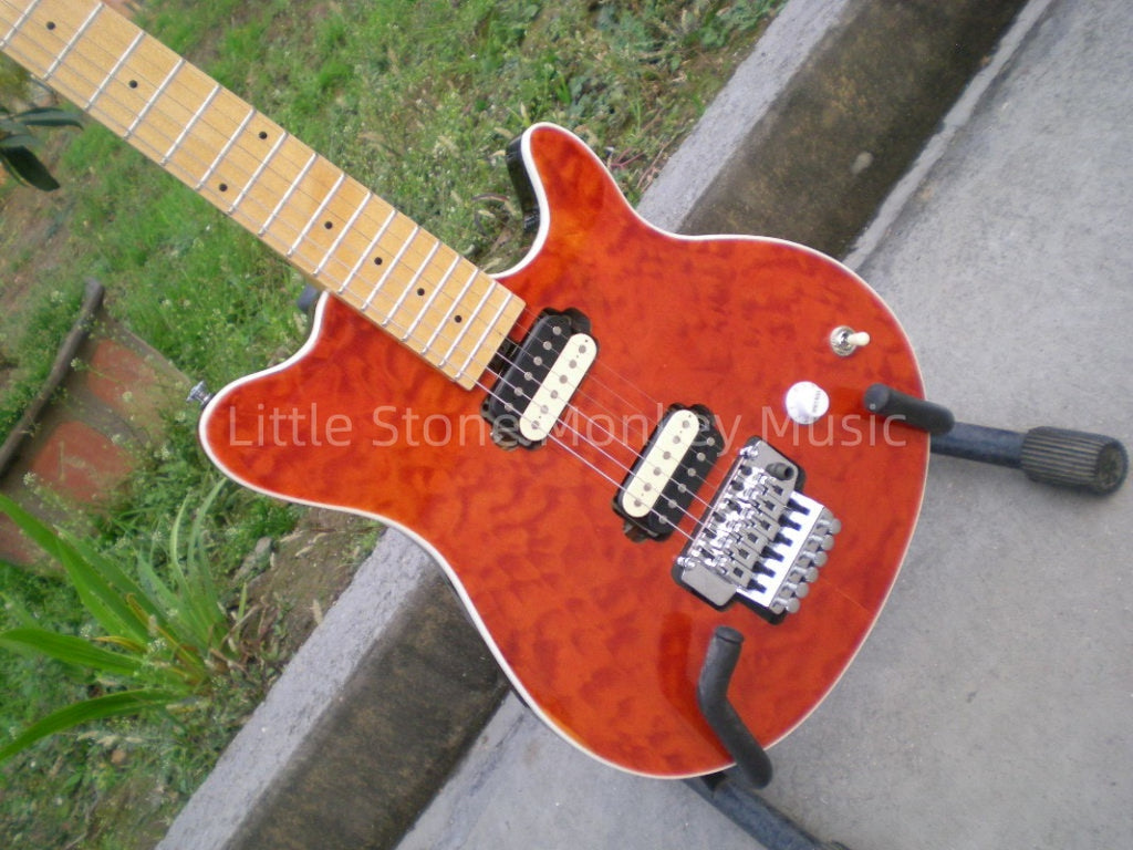 Customize Tangerine Double Tremolo Electric Guitar LSM007