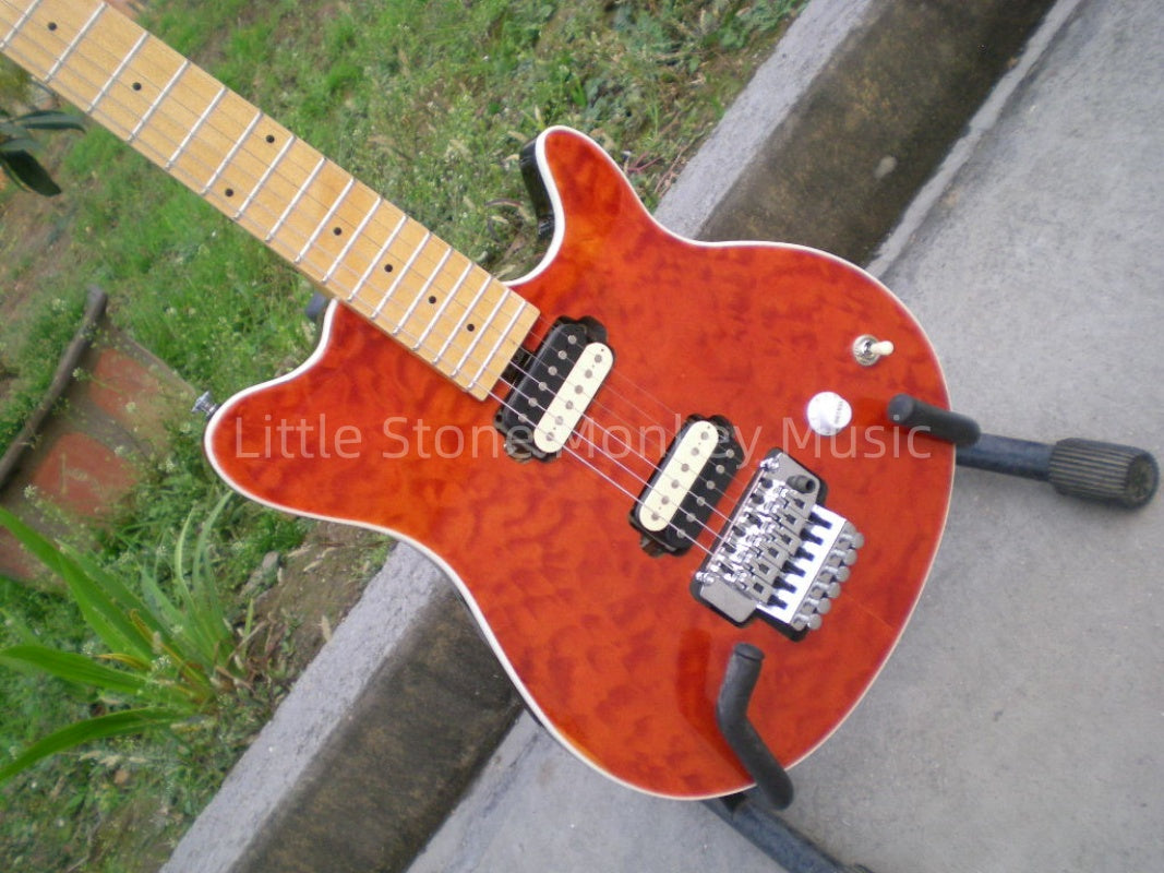 Customize Tangerine Double Tremolo Electric Guitar LSM007