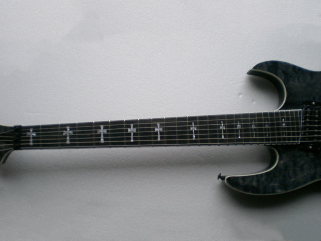 Customize Cross Motif Fingerboard Electric Guitar LSM056