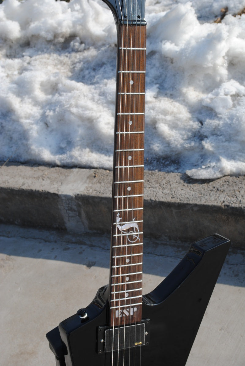 Black Glossy Electric Guitar 6-String Customize  High Quality irregular Guitar