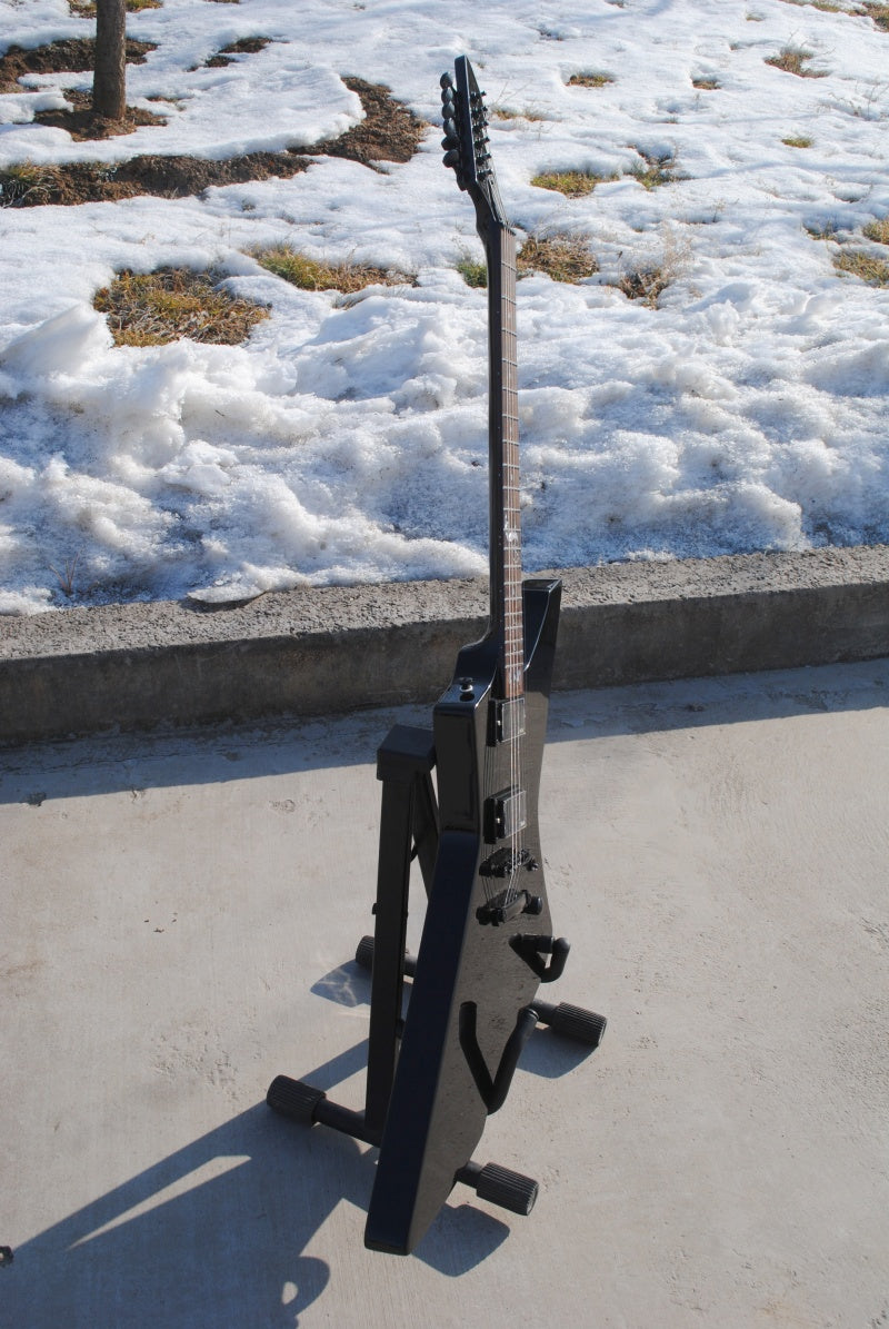 Black Glossy Electric Guitar 6-String Customize  High Quality irregular Guitar