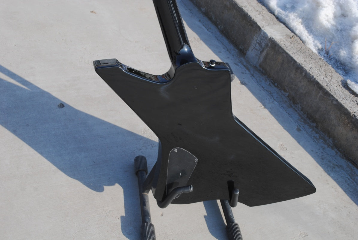 Black Glossy Electric Guitar 6-String Customize  High Quality irregular Guitar