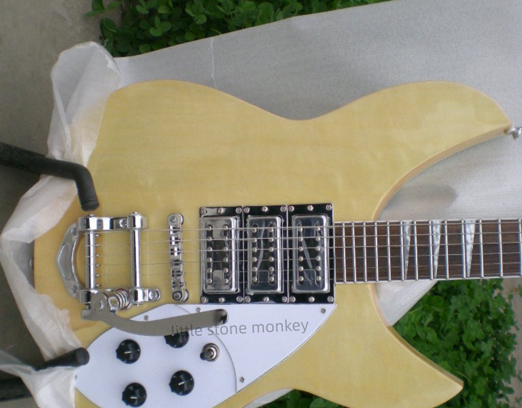 Factory Customized    Electric Guitar with Vintage Vintage yellow  color Electric Guitarop348#
