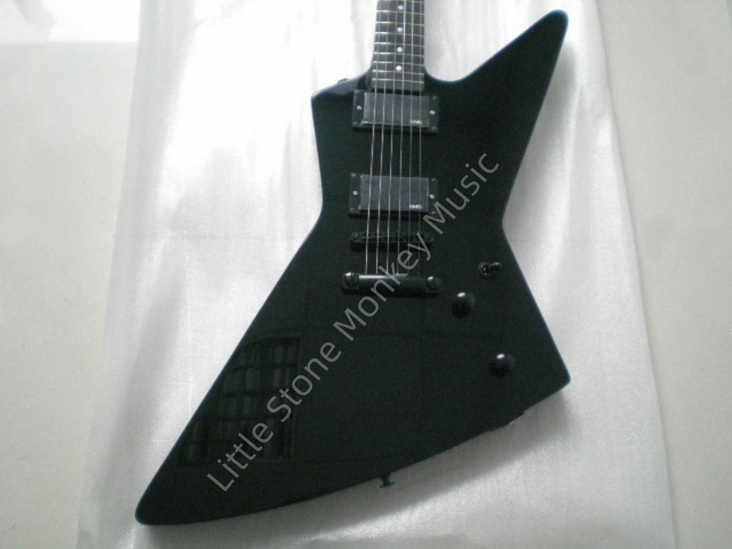 Black Glossy Electric Guitar 6-String Customize  High Quality irregular Guitar