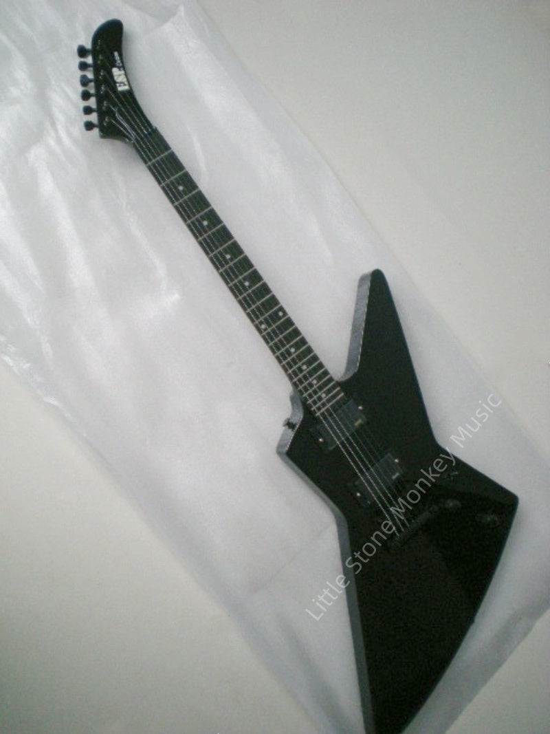 Black Glossy Electric Guitar 6-String Customize  High Quality irregular Guitar