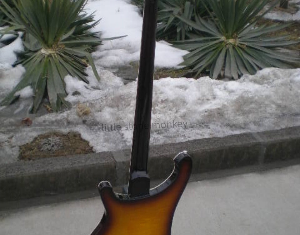 Factory Customized    Electric Guitar with Vintage Vintage aubergine  burlywood color Electric Guitarop334#