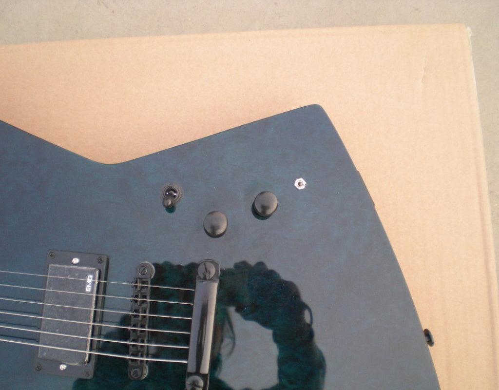 Factory Customized    Electric Guitar with Vintage Vintage black color Electric Guitarop362#