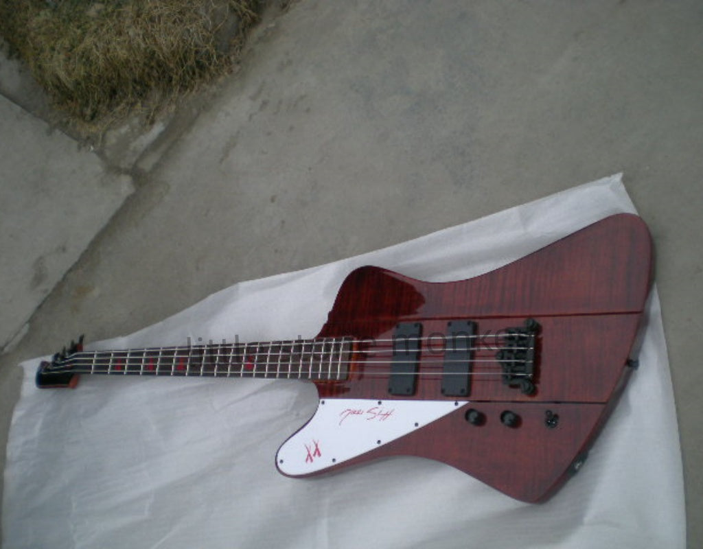 Factory Customized    Electric Guitar with Vintage Vintage aubergine red color Electric Guitarop330#