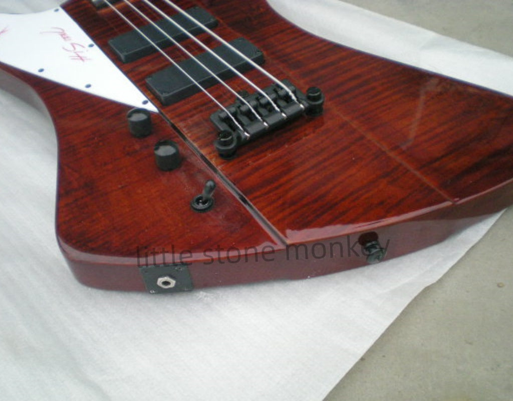 Factory Customized    Electric Guitar with Vintage Vintage aubergine red color Electric Guitarop330#