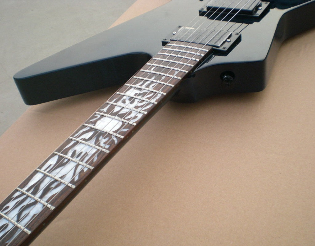 Factory Customized    Electric Guitar with Vintage Vintage black color Electric Guitarop362#