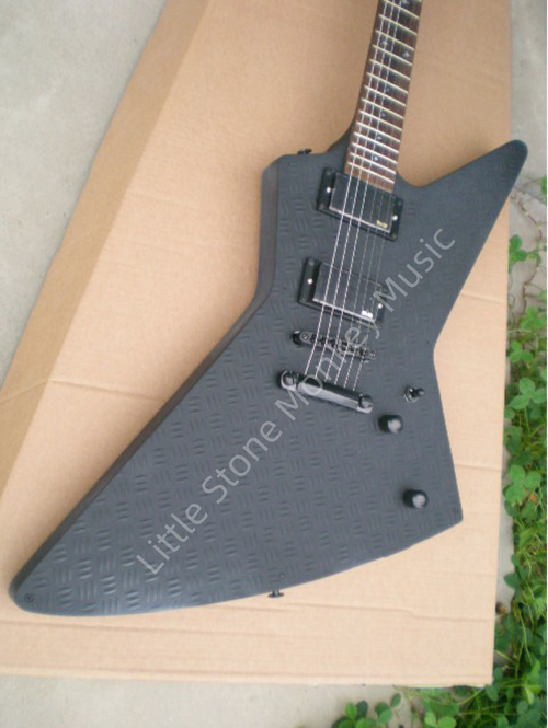 Black Electric Guitar 6-String Customize  High Quality irregular Guitar