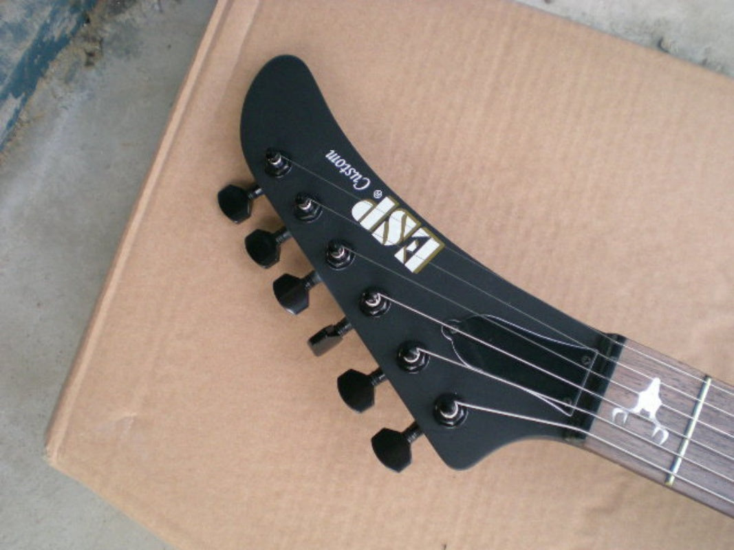 Black Electric Guitar 6-String Customize  High Quality irregular Guitar