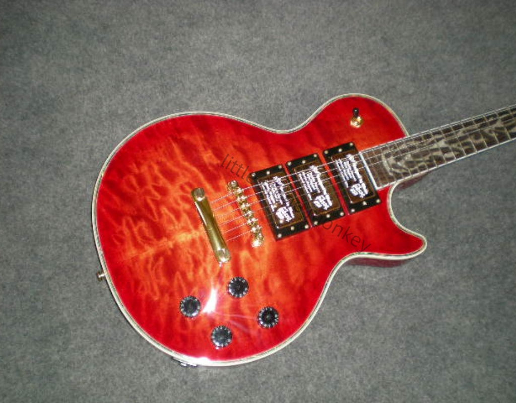 Factory Customized    Electric Guitar with Vintage Vintage agate red color Electric Guitarop 287#