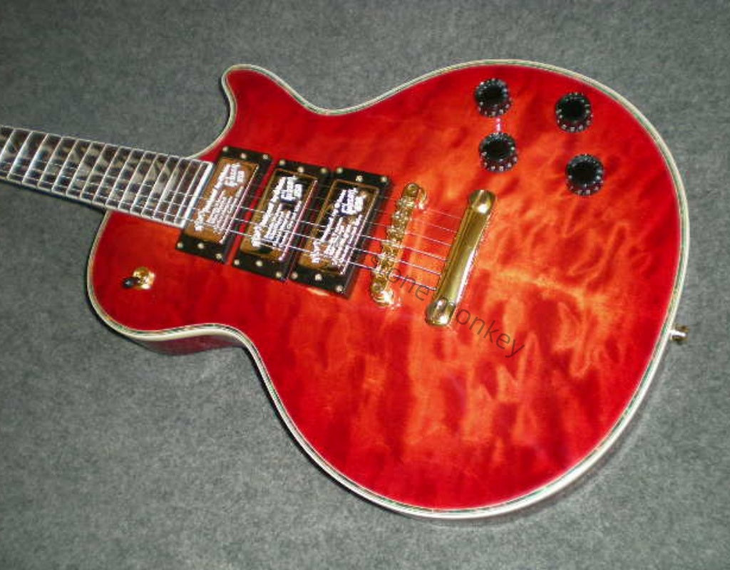 Factory Customized    Electric Guitar with Vintage Vintage agate red color Electric Guitarop 287#