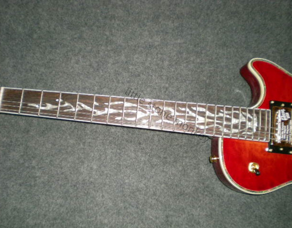 Factory Customized    Electric Guitar with Vintage Vintage agate red color Electric Guitarop 287#