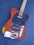 Factory Customized  Navy  Electric Guitar with Tele Electric Guitarop orange Color195#