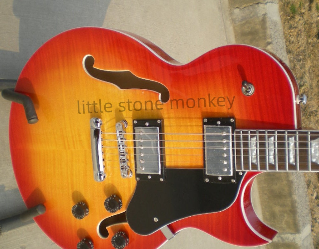 Factory Customized    Electric Guitar with Vintage Vintage  orange color Electric Guitarop 249#