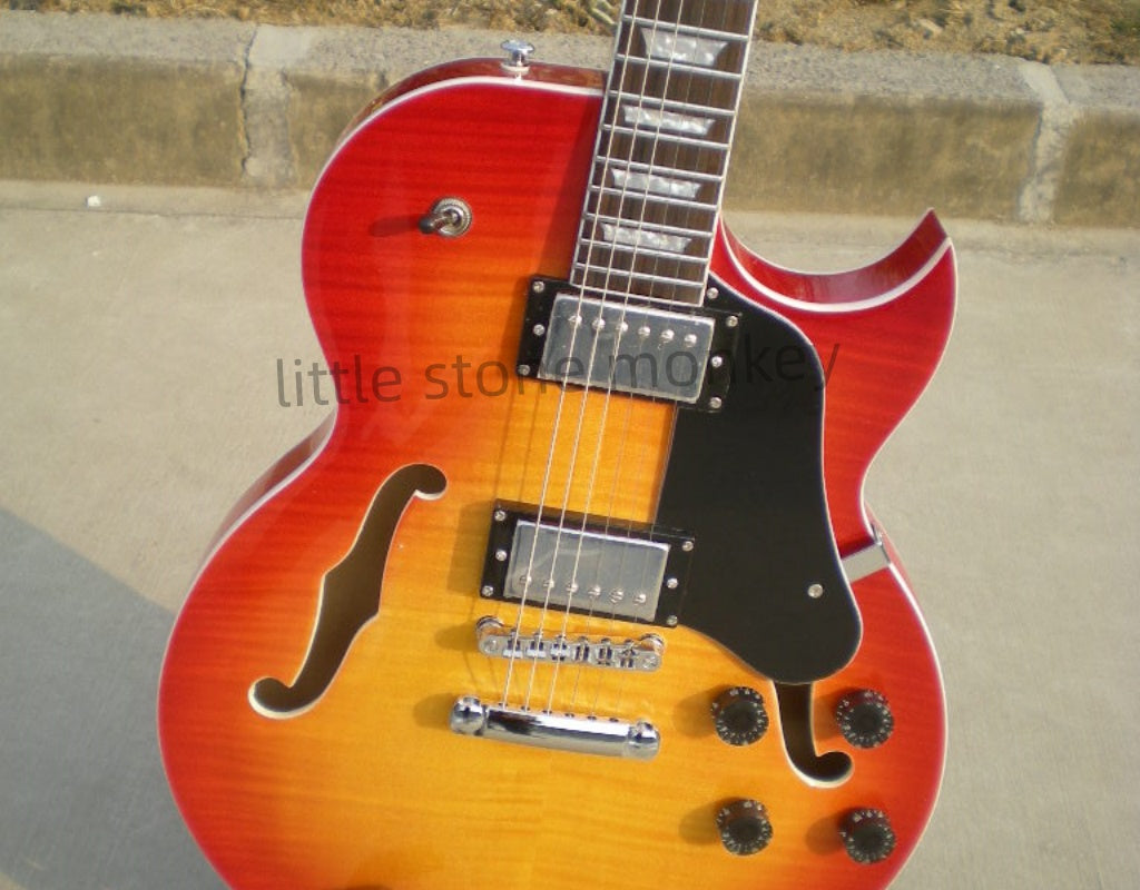 Factory Customized    Electric Guitar with Vintage Vintage  orange color Electric Guitarop 249#