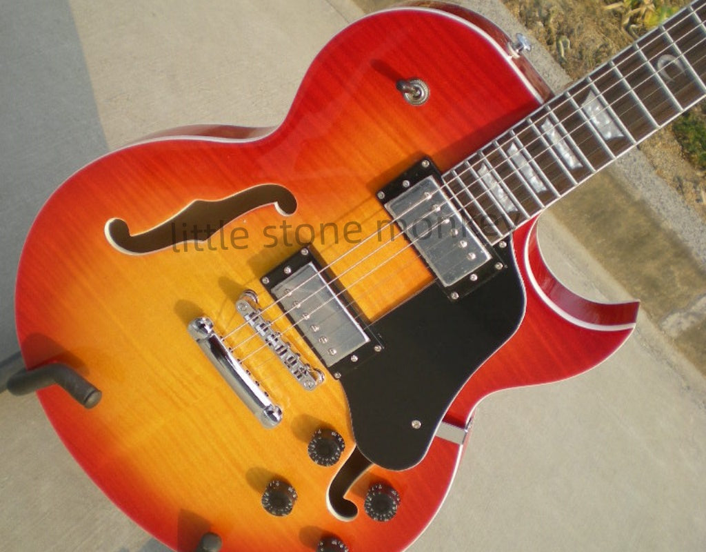 Factory Customized    Electric Guitar with Vintage Vintage  orange color Electric Guitarop 249#
