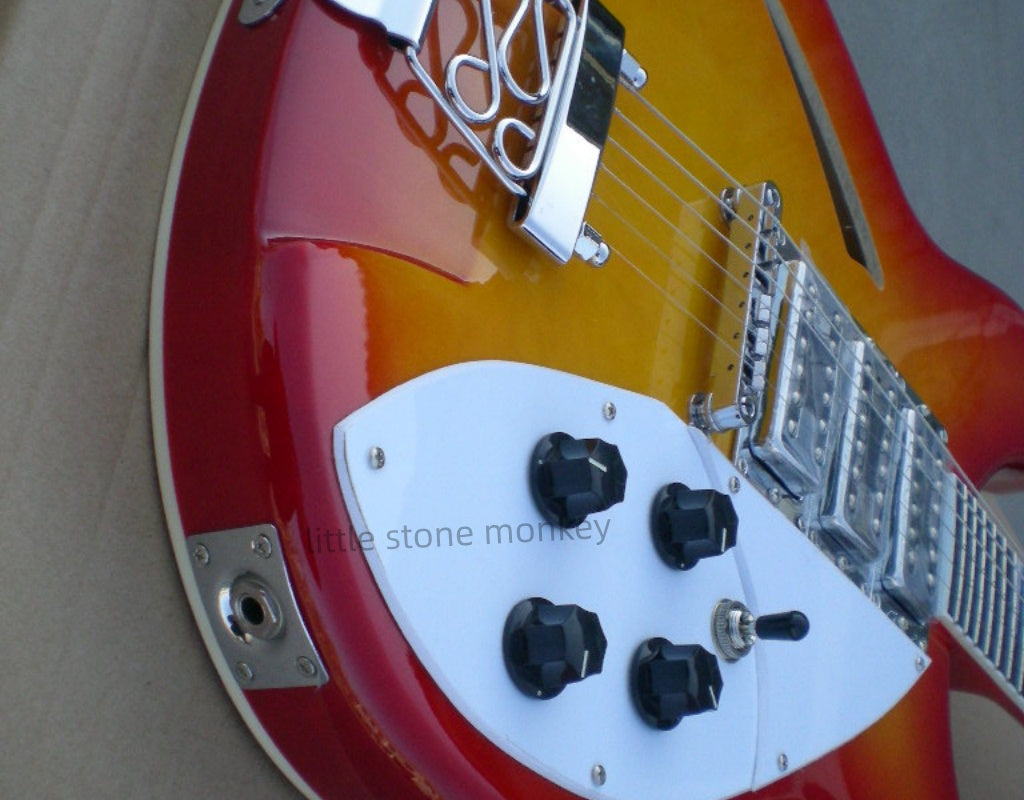 Factory Customized    Electric Guitar with Vintage Vintage aubergine red color Electric Guitarop332#