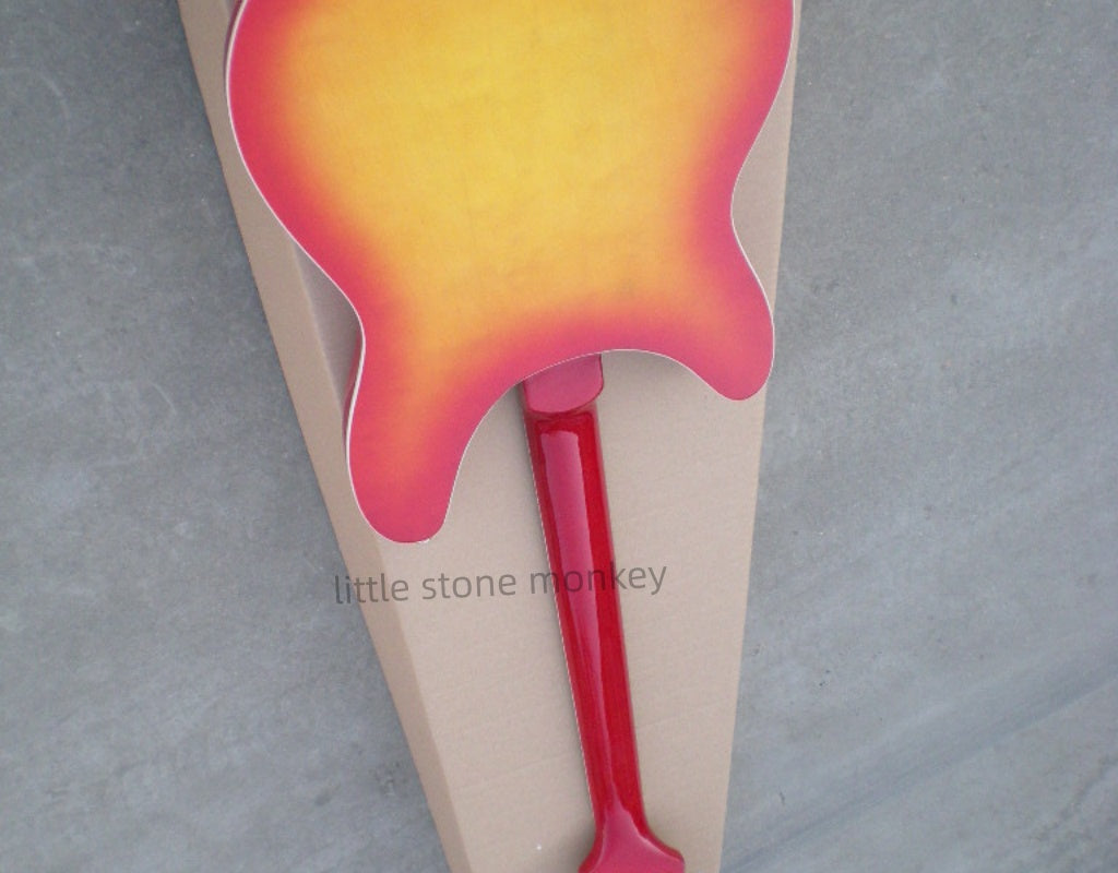 Factory Customized    Electric Guitar with Vintage Vintage aubergine red color Electric Guitarop332#
